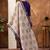 Purple marina silk thread embroidered salwar suit