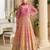 Pink georgette all over work anarkali full stitched wedding gowns