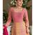 Pink georgette all over work anarkali full stitched wedding gowns