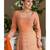Orange georgette all over work anarkali full stitched wedding gowns
