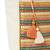 folklore edit ivory & multi cotton striped sequined tote bag