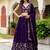 purple sequins georgette lehenga set choli with dupatta