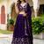 purple sequins georgette lehenga set choli with dupatta