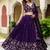 purple sequins georgette lehenga set choli with dupatta