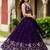 purple sequins georgette lehenga set choli with dupatta