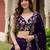 purple sequins georgette lehenga set choli with dupatta
