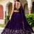 purple sequins georgette lehenga set choli with dupatta