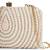 glided gleam ivory, blush pink & gold teardrop embellished velvet clutch