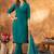 Rama green roman silk thread embroidered sequence salwar suit