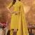 Yellow roman silk thread embroidered sequence salwar suit