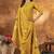 Yellow roman silk thread embroidered sequence salwar suit