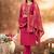 Pink marina silk thread embroidered salwar suit