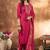 Pink marina silk thread embroidered salwar suit