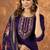 Purple marina silk thread embroidered salwar suit