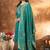 Rama green marina silk thread embroidered salwar suit