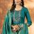 Rama green marina silk thread embroidered salwar suit