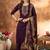 Wine marina silk thread embroidered salwar suit