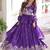 purple sequins organza festive lehenga with peplum top