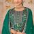 Emerald vichitra silk readymade plazzo suit with embroidery & lace work