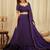  purple sequins silk lehenga set choli with dupatta