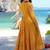 Mustard yellow digital printed muslin cotton stitched anarkali set with dupatta