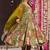Mehendi digital printed muslin cotton stitched anarkali set with dupatta