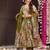 Mehendi digital printed muslin cotton stitched anarkali set with dupatta