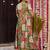 Mehendi digital printed muslin cotton stitched anarkali set with dupatta