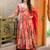 Multicolor digital printed muslin cotton stitched anarkali set with dupatta