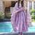 Purple digital printed muslin cotton stitched anarkali set with dupatta