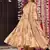 Peach digital printed muslin cotton stitched anarkali set with dupatta