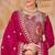 Rani pink vichitra silk readymade suit with embroidery & lace work