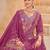 Magenta vichitra silk readymade plazzo suit with embroidery & lace work
