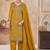 Mustard vichitra silk readymade suit with embroidery & lace work
