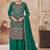 Emerald vichitra silk readymade plazzo suit with embroidery & lace work