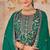 Emerald vichitra silk readymade plazzo suit with embroidery & lace work