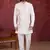 cream art silk 3 piece indo nehru jacket set for men