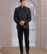 black velvet 3 piece bandhgala only