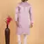 lavender art silk straight kurta pajama for men