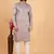 grey art silk straight kurta pajama for men