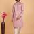 Onion pink art silk straight kurta for men