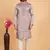 grey art silk straight kurta pajama for men
