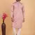 onion pink art silk straight kurta pajama for men