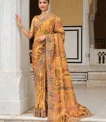 silk blend saree with premium embroidery, sequins & diamond cutwork