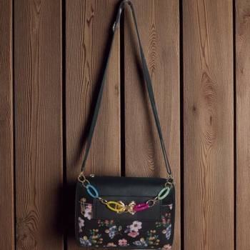 Women Floral Fabric Sling Bag | Pink Crossbody Messenger | Lightweight Daily Shoulder Bag 1