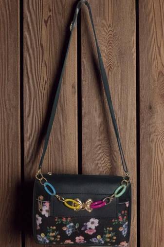 Women Floral Fabric Sling Bag | Pink Crossbody Messenger | Lightweight Daily Shoulder Bag