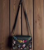 Women Floral Fabric Sling Bag | Pink Crossbody Messenger | Lightweight Daily Shoulder Bag