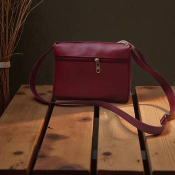Trendy Check Printed Fabric Sling Bag for Women | Black Casual Crossbody 2