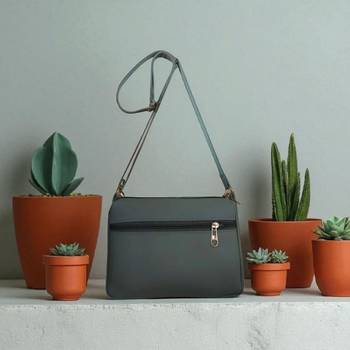 Floral Print Messenger Sling Bag for Women | Blue Fabric Shoulder Bag 2