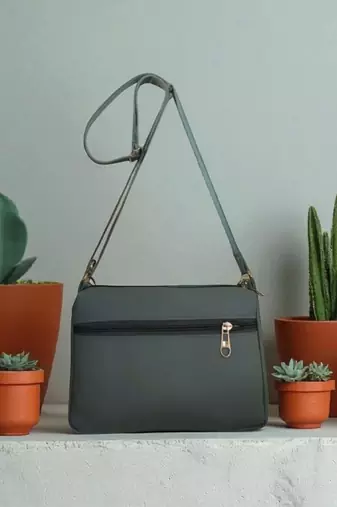 Floral Print Messenger Sling Bag for Women | Blue Fabric Shoulder Bag